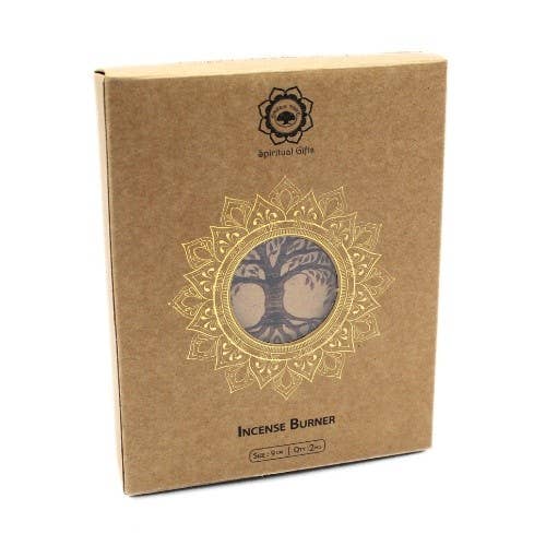 Wooden Incense Burner Tree of Life 10 cm