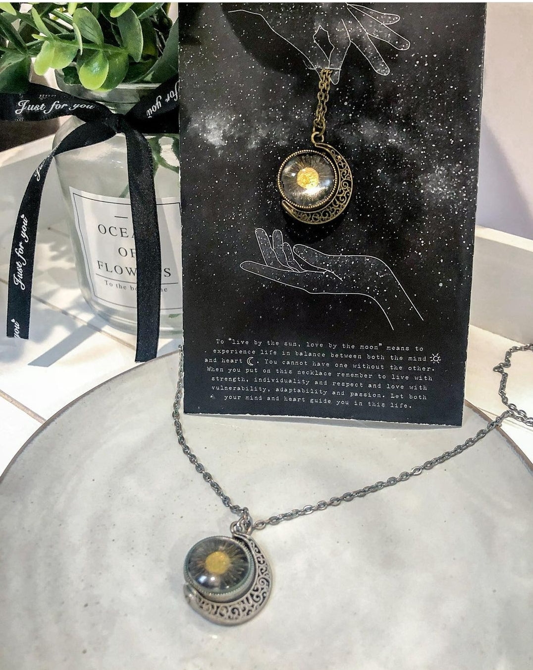 Sun & Moon Necklace by Meraki