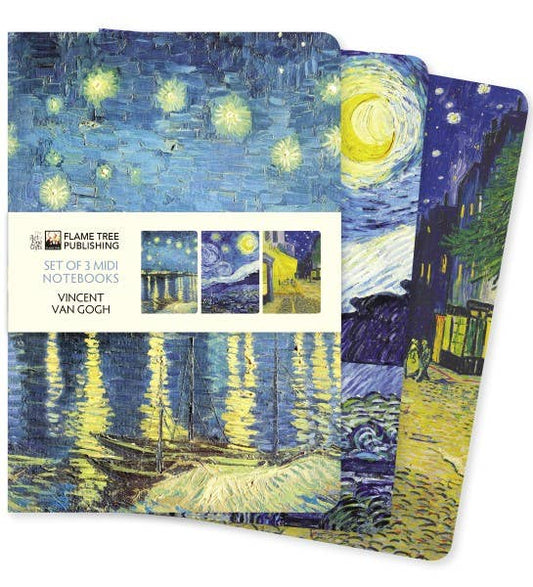 Vincent Van Gogh Set of 3 Midi Notebooks